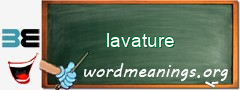 WordMeaning blackboard for lavature